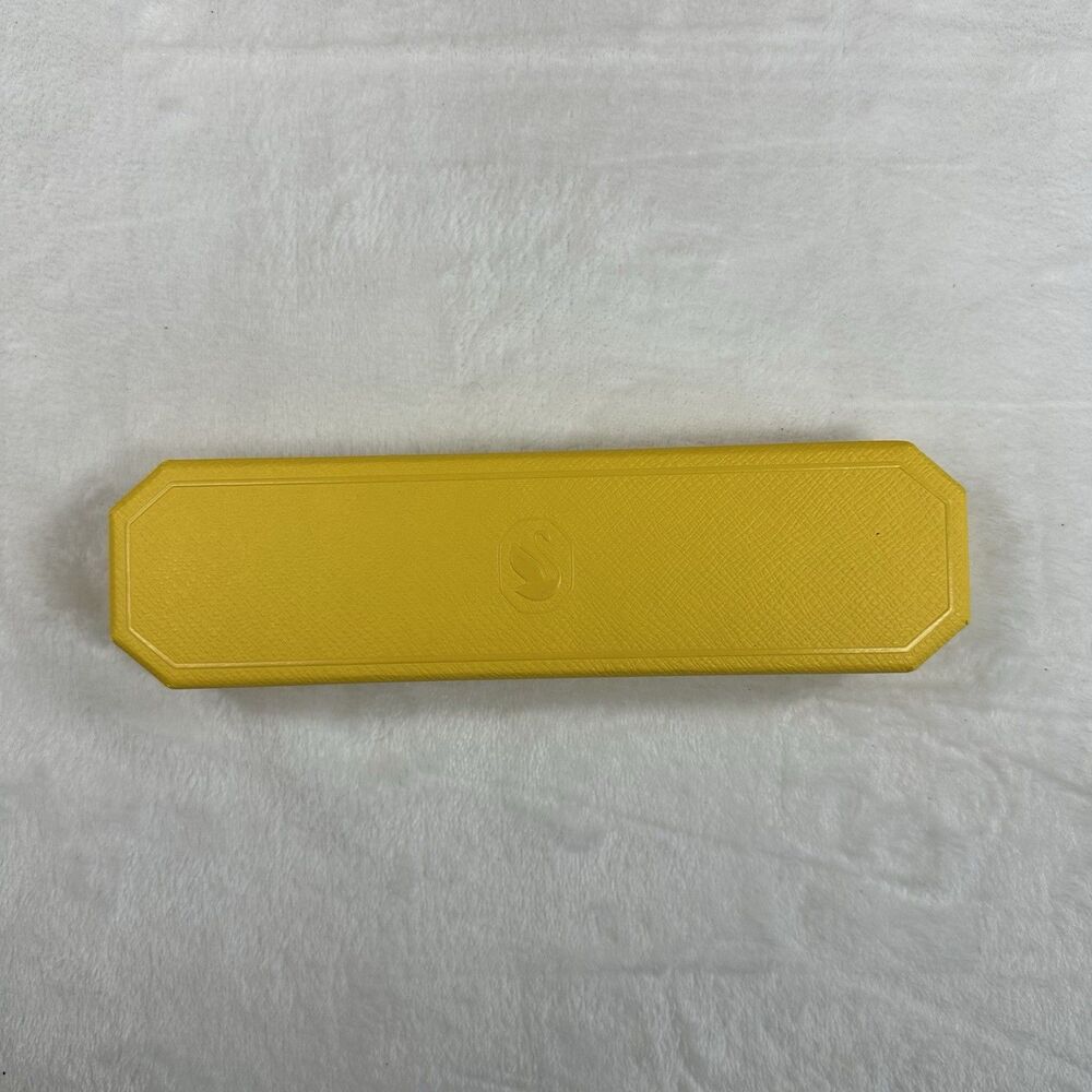 Swarovski Empty Necklace Box Yellow Long Jewelry Case Swan Logo 11”